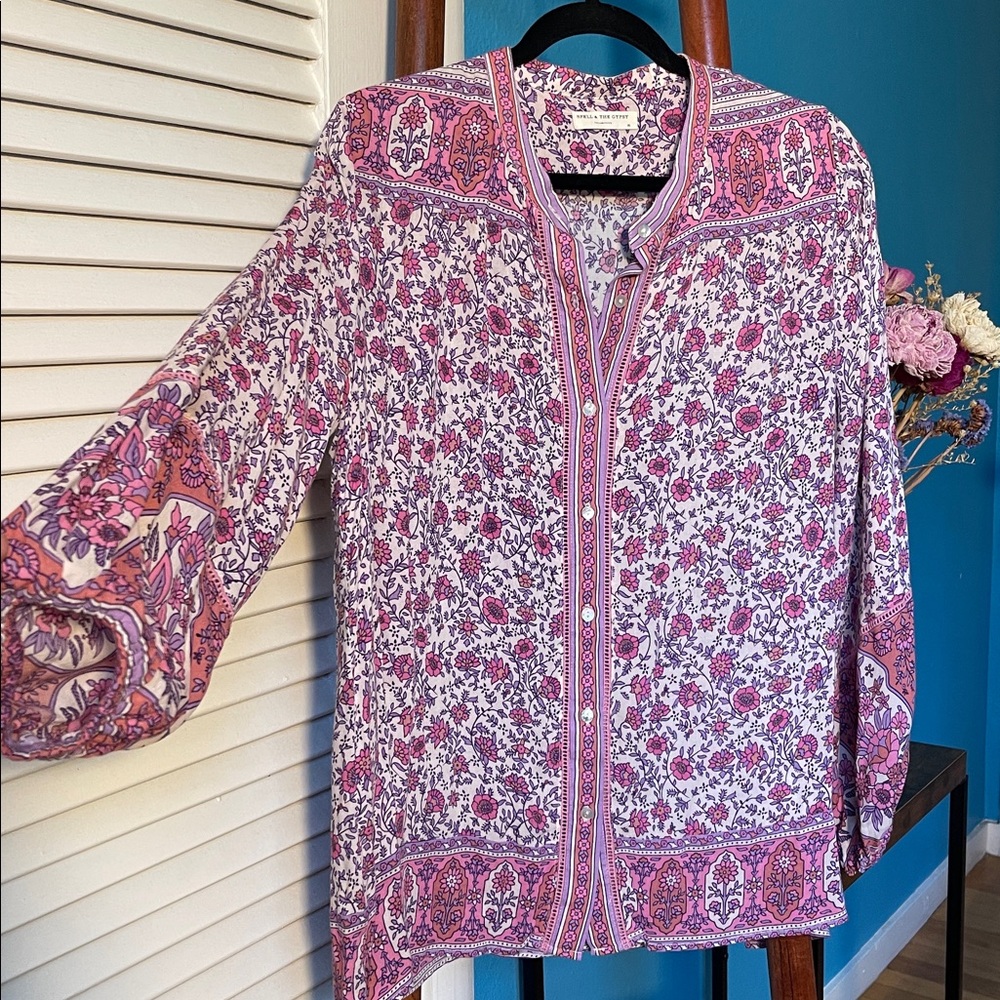 SPELL Jasmine Blouse in Lilac